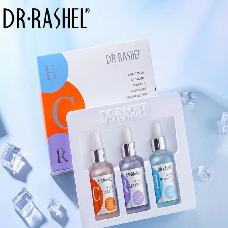 Dr Rashel Vitamin C, Retinol & Hyaluronic Acid Complete Facial Serum Moisturizing Repair Set, Size (1.01 oz x 3 Pack Face Serum) Dr Rashel Vitamin C, Retinol & Hyaluronic Acid Complete Facial Serum Moisturizing Repair Set, Size (1.01 oz x 3 Pack Face Serum)