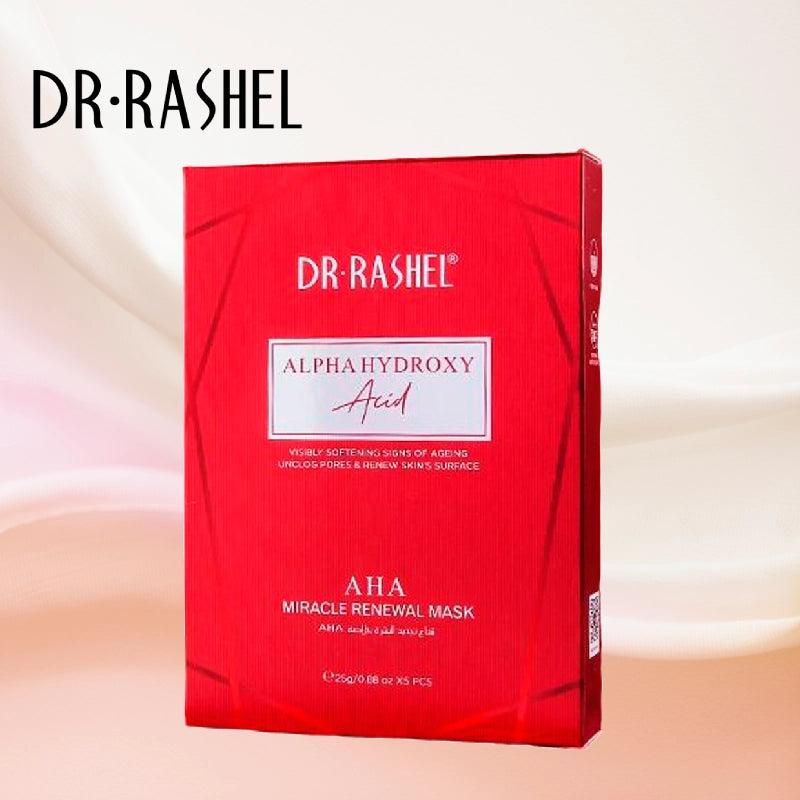 Dr Rashel Alpha Hydroxy Acid AHA Miracle Renewal Mask Sheets Pack Of 5 Dr Rashel Alpha Hydroxy Acid AHA Miracle Renewal Mask Sheets Pack Of 5