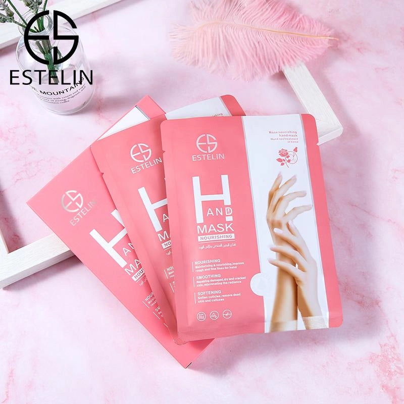 ESTELIN Rose Nourishing Hand Mask Moisturizing Spa For Hands - 2 Pairs ESTELIN Rose Nourishing Hand Mask Moisturizing Spa For Hands - 2 Pairs