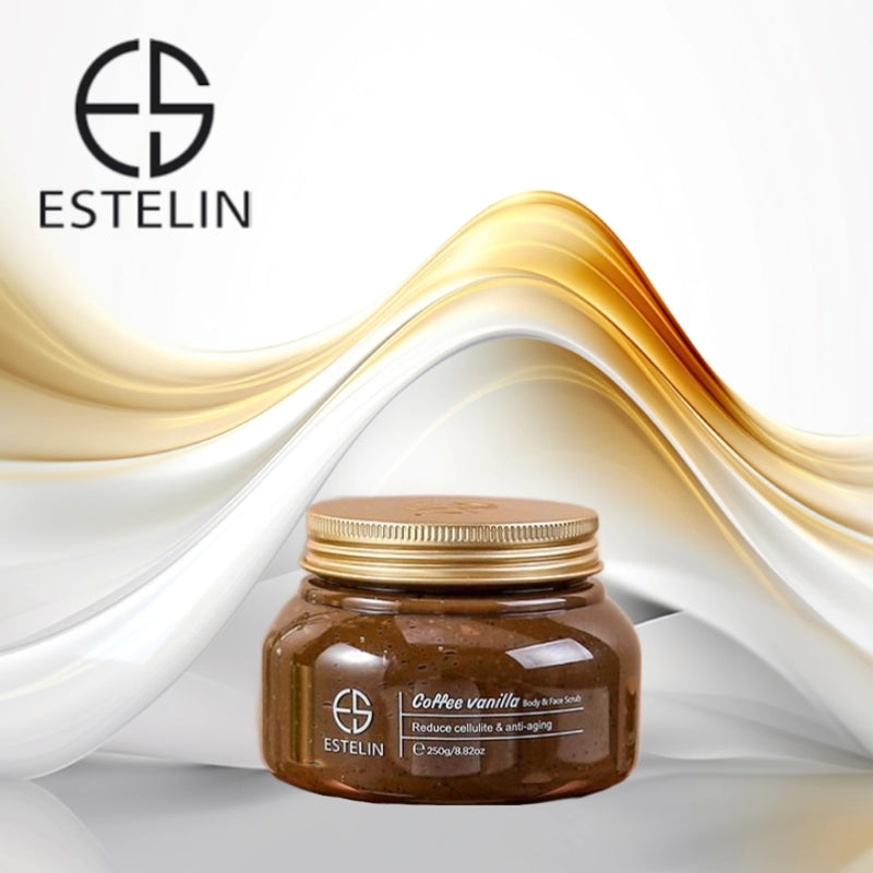 Estelin Coffee Vanilla Anti Aging Face & Body Scrub by Dr.Rashel - 250g Estelin Coffee Vanilla Anti Aging Face & Body Scrub by Dr.Rashel - 250g