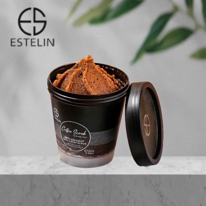 Estelin Coffee Scrub Anti Cellulite Face & Body Scrub by Dr.Rashel - 280g Estelin Coffee Scrub Anti Cellulite Face & Body Scrub by Dr.Rashel - 280g