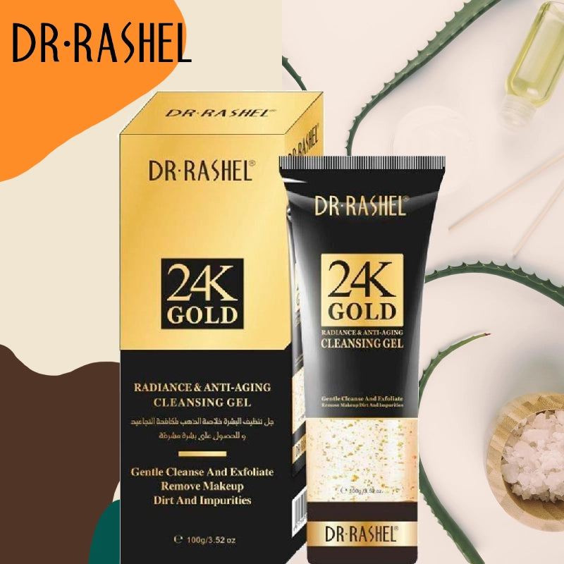 Dr.Rashel 24K Gold Radiance & Anti-Aging Cleansing Gel + Eye Serum - Pack Of 2 Dr.Rashel 24K Gold Radiance & Anti-Aging Cleansing Gel + Eye Serum - Pack Of 2