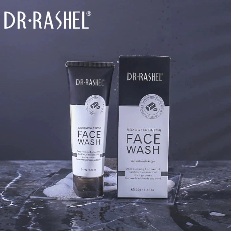 Dr.Rashel Black Charcoal Purifying Face Wash - 100g Dr.Rashel Black Charcoal Purifying Face Wash - 100g