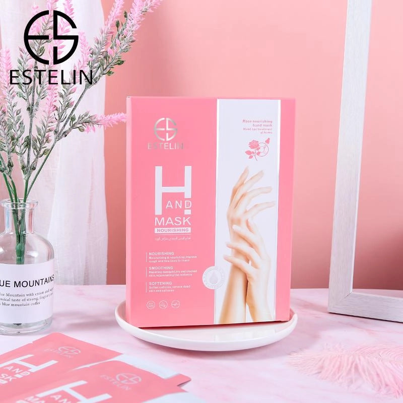 ESTELIN Rose Nourishing Hand Mask Moisturizing Spa For Hands - 2 Pairs ESTELIN Rose Nourishing Hand Mask Moisturizing Spa For Hands - 2 Pairs