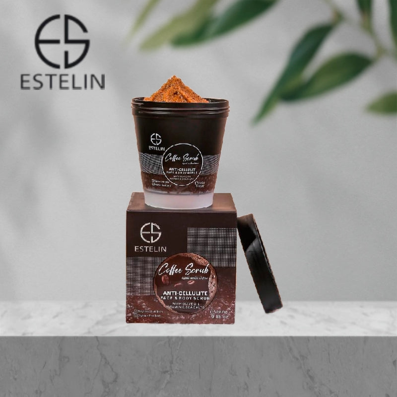 Estelin Coffee Scrub Anti Cellulite Face & Body Scrub by Dr.Rashel - 280g Estelin Coffee Scrub Anti Cellulite Face & Body Scrub by Dr.Rashel - 280g