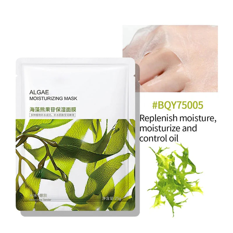 BIOAQUA Algae Moisturizing Face Sheet Mask Improving Dryness Mask BIOAQUA Algae Moisturizing Face Sheet Mask Improving Dryness Mask