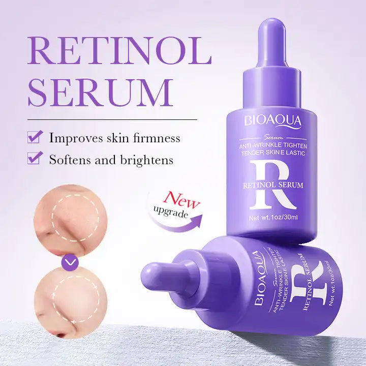 Bioaqua Anti Wrinkle Tighten Tender Skin Eleastic Retinol Face Serum 30ml Bioaqua Anti Wrinkle Tighten Tender Skin Eleastic Retinol Face Serum 30ml