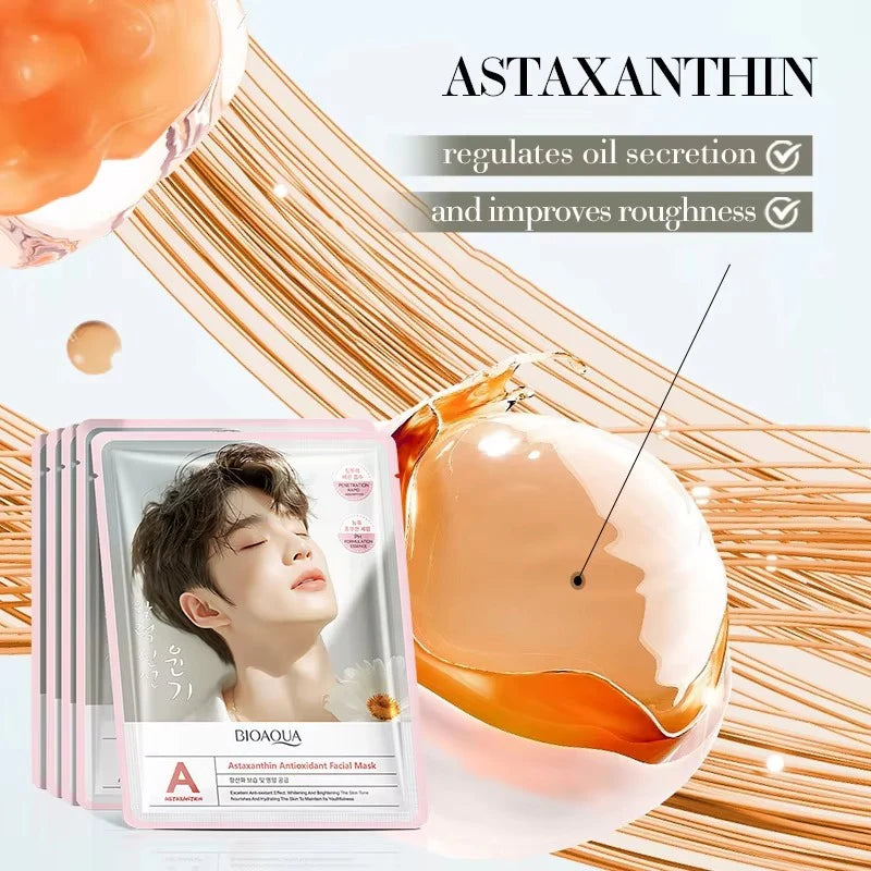 BIOAQUA Astaxanthin Antioxidant Moisturizing Facial Sheet Mask BIOAQUA Astaxanthin Antioxidant Moisturizing Facial Sheet Mask