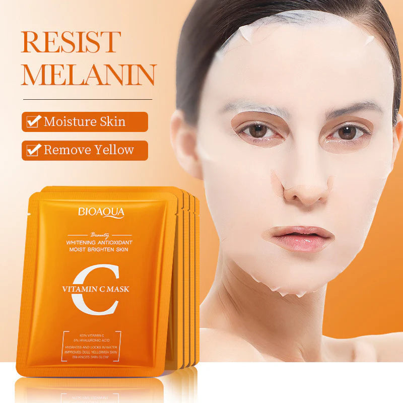 BIOAQUA Vitamin C Whitening Antioxidant Moist Brighten Facial Sheet Mask BIOAQUA Vitamin C Whitening Antioxidant Moist Brighten Facial Sheet Mask