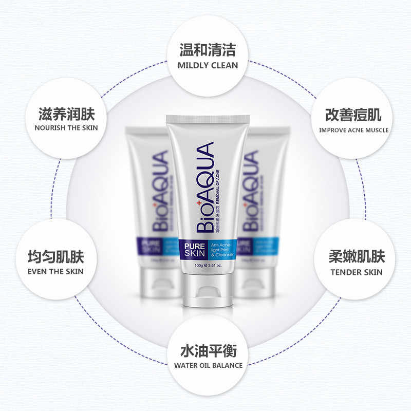 BIOAQUA Anti Acne Cleanser For Removal Of Acne BIOAQUA Anti Acne Cleanser For Removal Of Acne