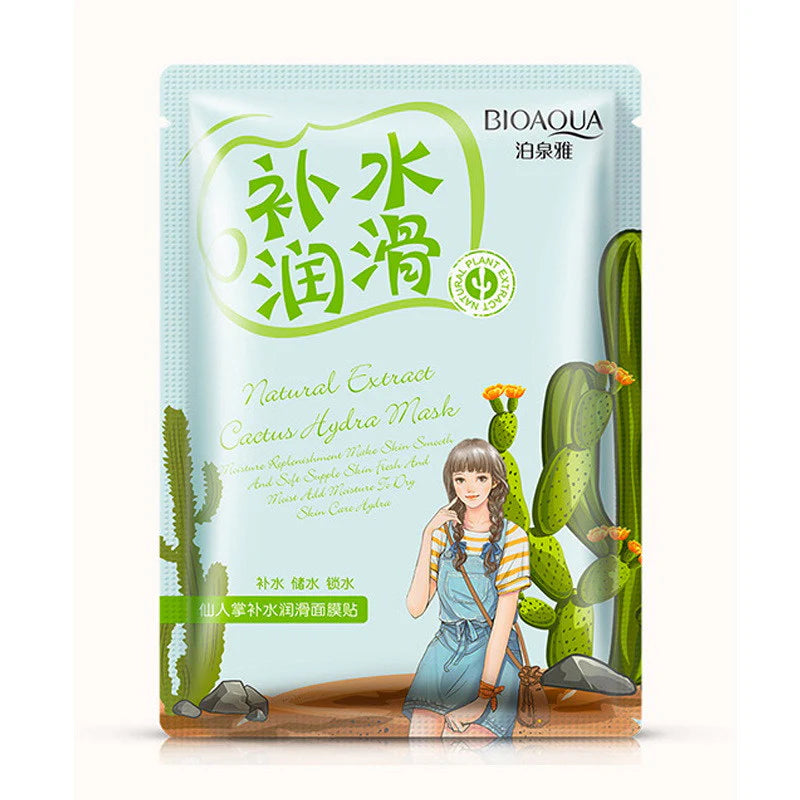 BIOAQUA Cactus Extract Plant Essence Facial Sheet Mask BIOAQUA Cactus Extract Plant Essence Facial Sheet Mask