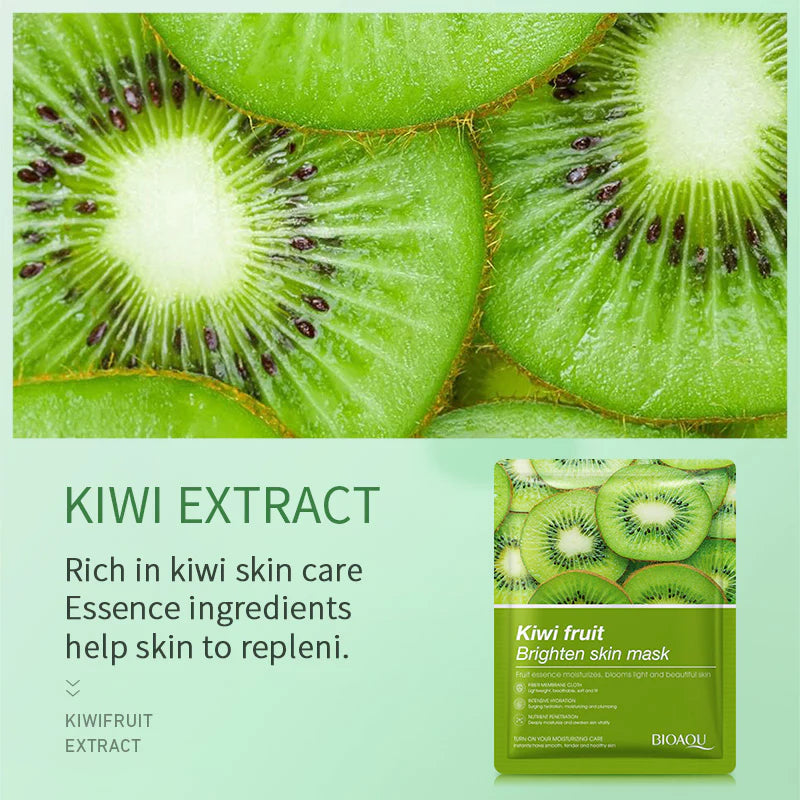 BIOAQUA Kiwi Fruit Brighten Skin Face Sheet Mask BIOAQUA Kiwi Fruit Brighten Skin Face Sheet Mask