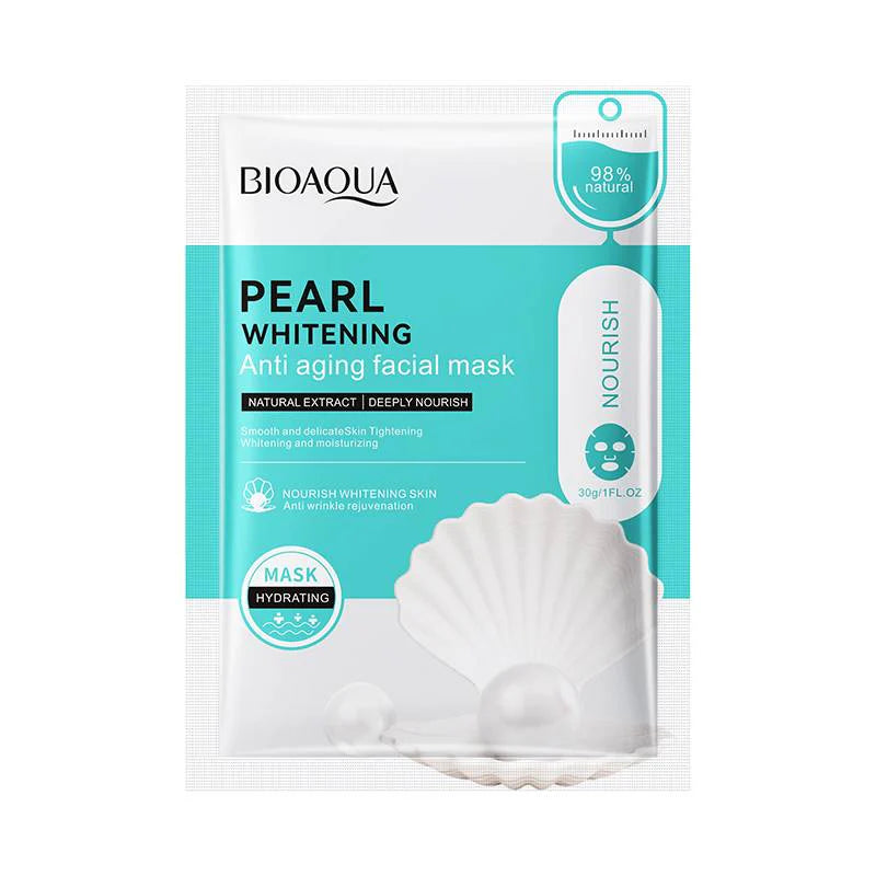 Bioaqua Pearl Whitening Anti Aging Nourish Facial Sheet Mask Bioaqua Pearl Whitening Anti Aging Nourish Facial Sheet Mask