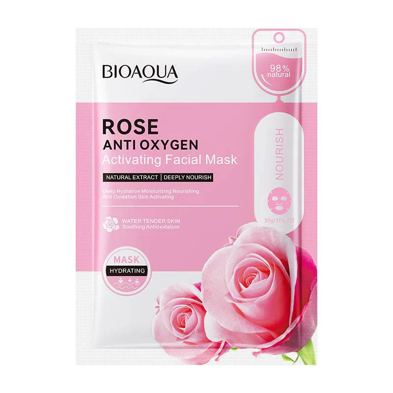 Bioaqua Rose Anti Oxygen Activating Nourish Facial Sheet Mask Bioaqua Rose Anti Oxygen Activating Nourish Facial Sheet Mask