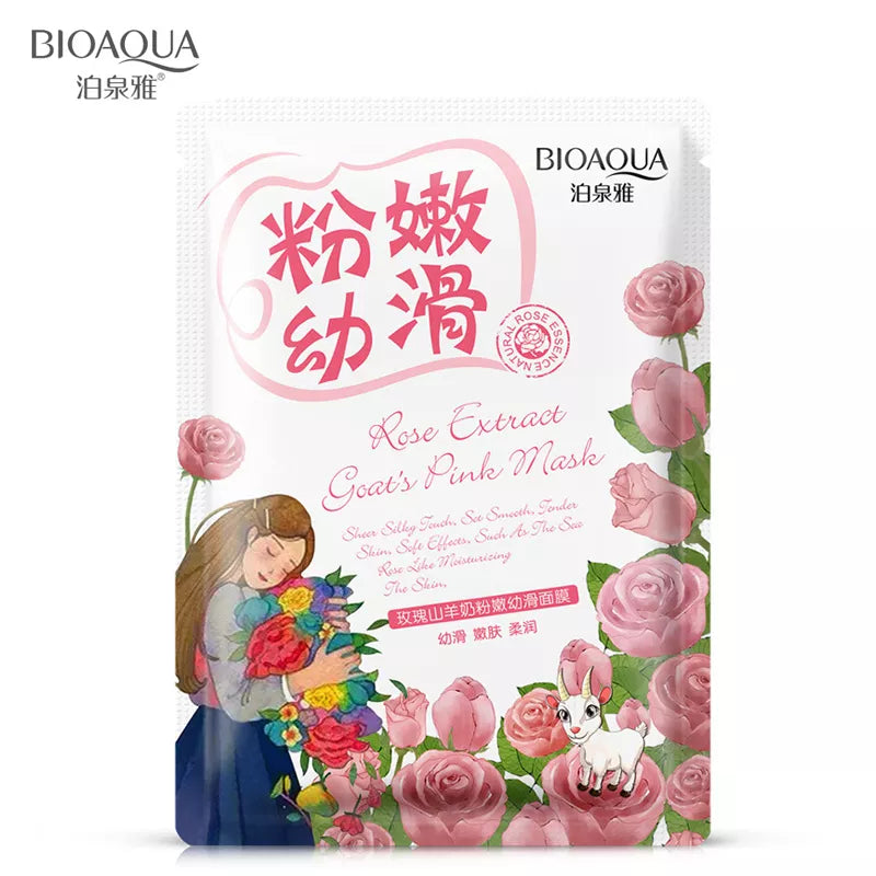 BIOAQUA Rose Extract Plant Essence Facial Sheet Mask BIOAQUA Rose Extract Plant Essence Facial Sheet Mask
