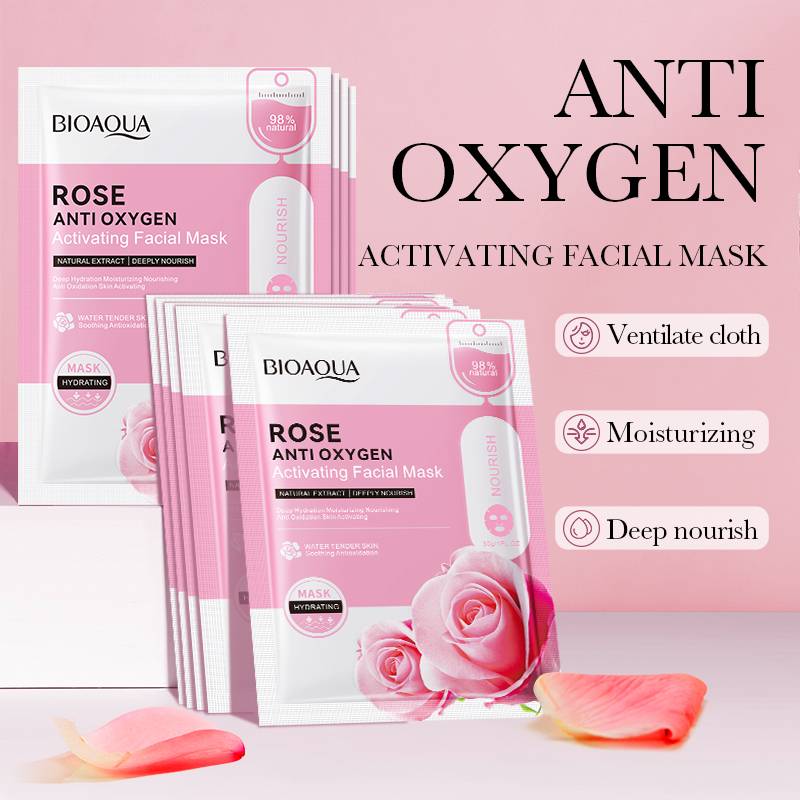 Bioaqua Rose Anti Oxygen Activating Nourish Facial Sheet Mask Bioaqua Rose Anti Oxygen Activating Nourish Facial Sheet Mask