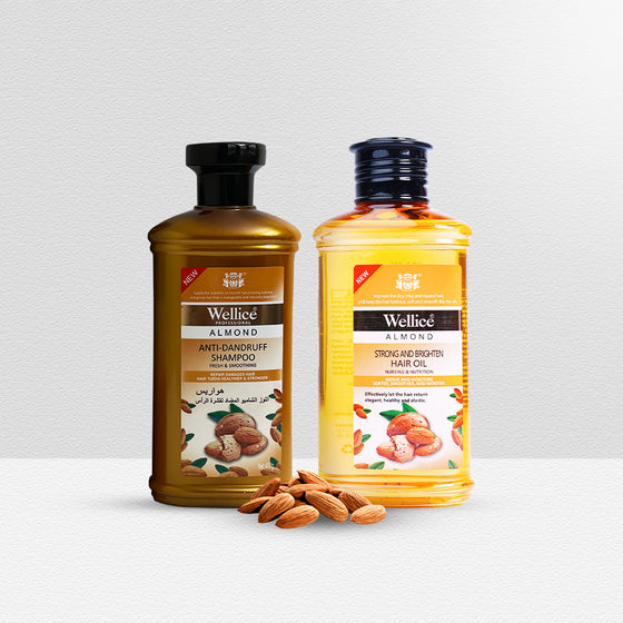 Wellice Dandruff Solution with Almond Extract (Oil and Shampoo)