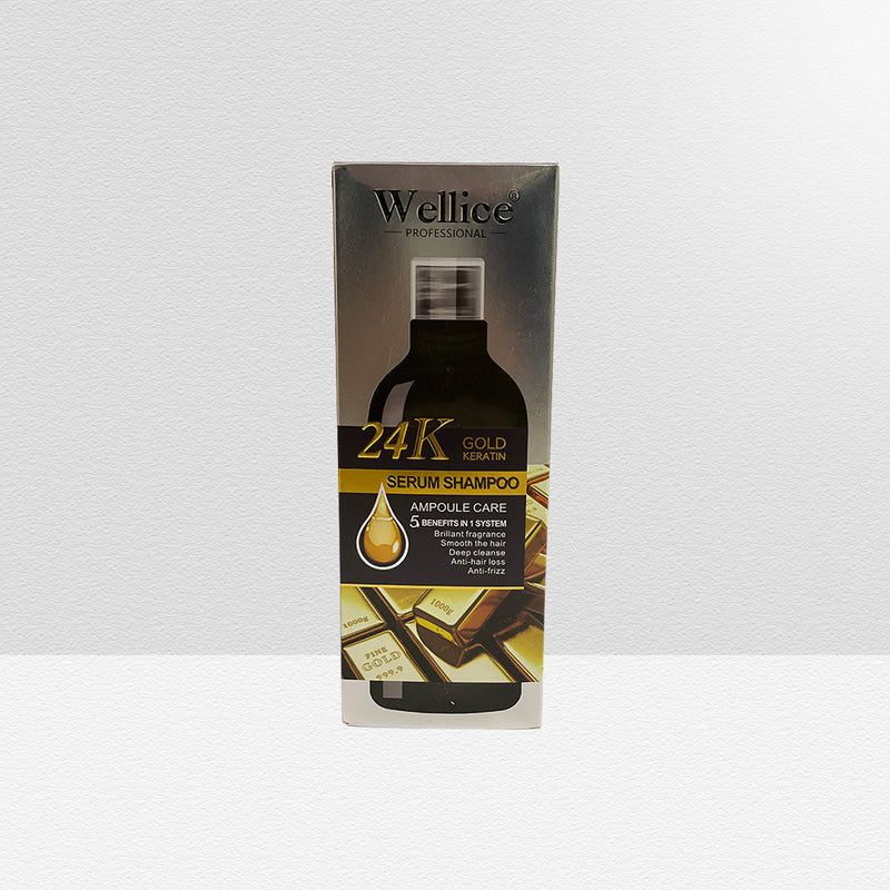 Wellice 24K Gold Keratin Serum Shampoo Original Wellice 24K Gold Keratin Serum Shampoo Original