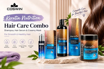 Keratin Nutrition Hair Care Combo: Shampoo, Hair Serum & Creamy Mask for Smooth & Healthy Hair