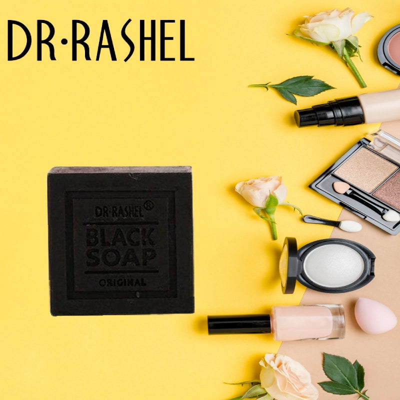 Dr.Rashel Collagen Charcoal Black Soap Deep Cleansing Facial Soap Tighten Pores, Acne & Oil Control - 100g