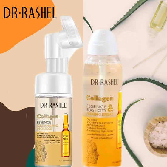 Dr.Rashel Collagen Cleansing Essence Mousse + Collagen Essence Spray - Pack Of 2