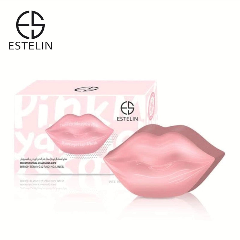 ESTELIN Cherry Blossom Pink Hydrating Lip Patch Sleeping Lip Mask - 22 Pcs