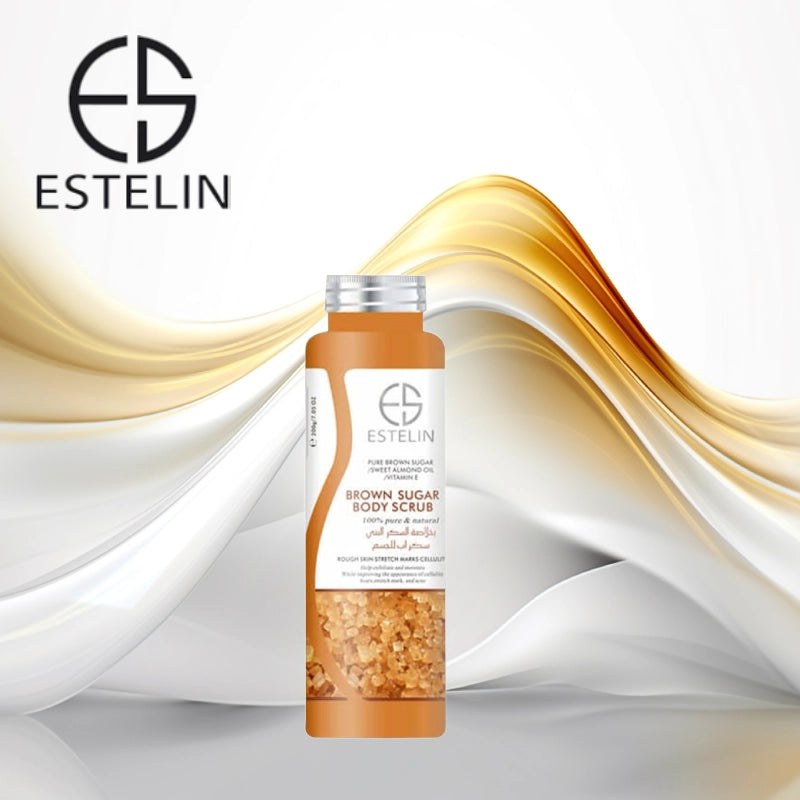 ESTELIN Pure Brown Sugar Sweet Almond Oil and Vitamin E Exfoliating Body Scrub - Brown Sugar