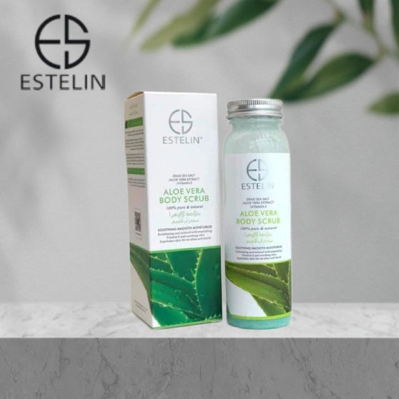 ESTELIN Extract Dead Sea Salt Moisturizing Body Scrub Exfoliating - Aloe Vera