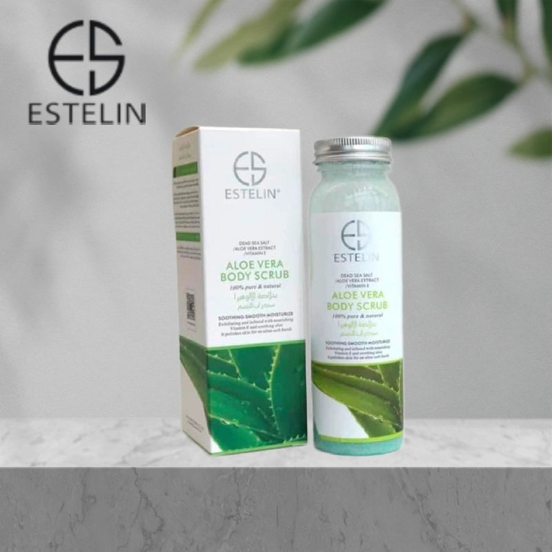 ESTELIN Extract Dead Sea Salt Moisturizing Body Scrub Exfoliating - Aloe Vera
