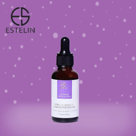 Estelin Lavender Essential Oil Extract Stretch Mark & Scar Repair Serum for Face & Body - 30ml