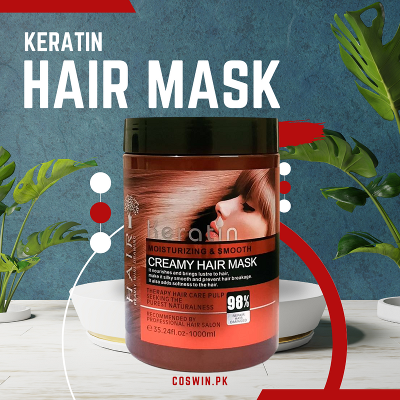 Keratin Moisturizing & Smooth Creamy Hair Mask for Hair Fall & Breakage 1000ml