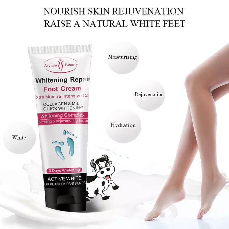 Aichun Beauty Extra Moisture Milk Whitening Repair Foot Cream 100g