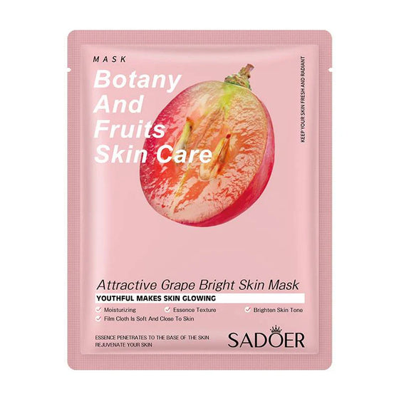 Sadoer Botany And Fruits Grape Bright Skin Face Sheet Mask