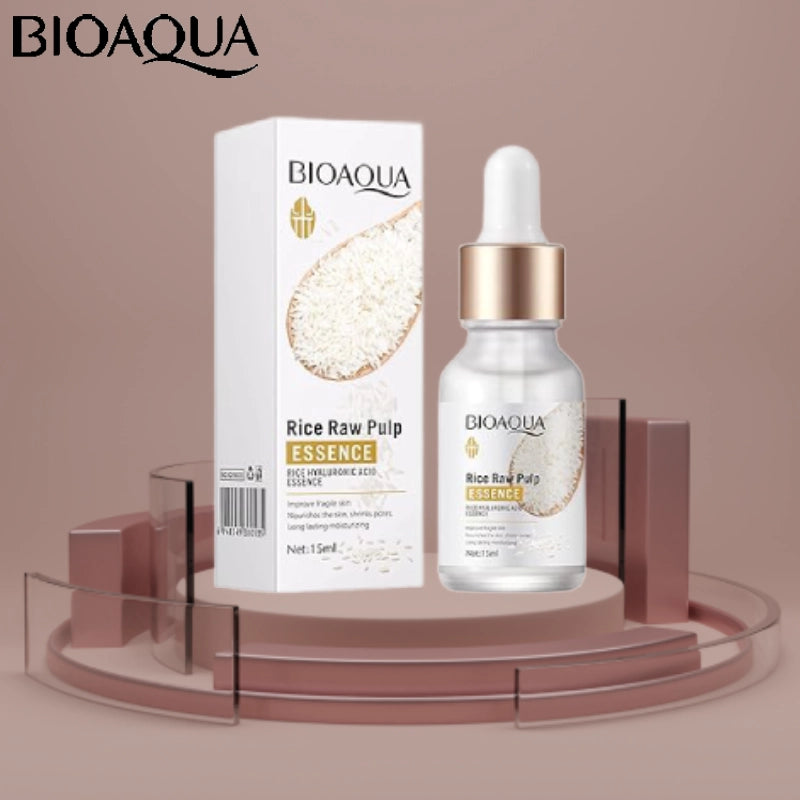 BIOAQUA Rice Raw Pulp Essence Hyaluronic Acid Serum 15ml – Coswin.pk