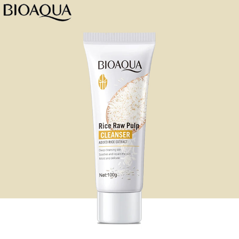 BIOAQUA Rice Raw Pulp Whitening Facial Cleanser 100g – Coswin.pk