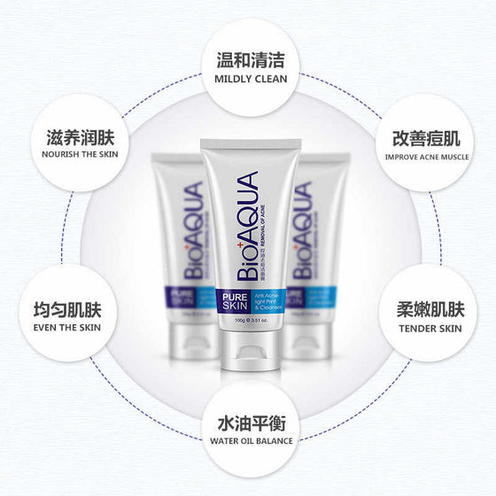 BIOAQUA Anti Acne Cleanser For Removal Of Acne