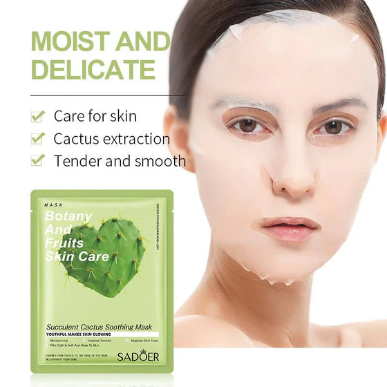 Sadoer Botany And Fruits Succulent Cactus Soothing Face Sheet Mask