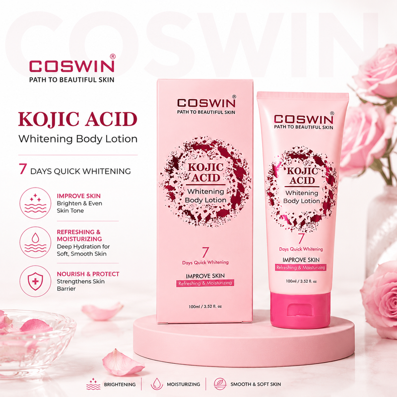 COSWIN Kojic Acid Whitening Body Lotion – Refreshing & Moisturizing Skin Brightening Lotion