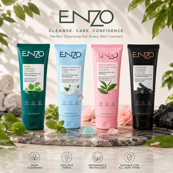 ENZO Advanced Skincare Face Wash – Activated Charcoal, Spotless Glow, Pore Clear & Acne Control