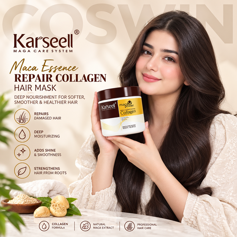 Karseell Maca Power Collagen Hair Mask – Deep-Repair Conditioning Treatment