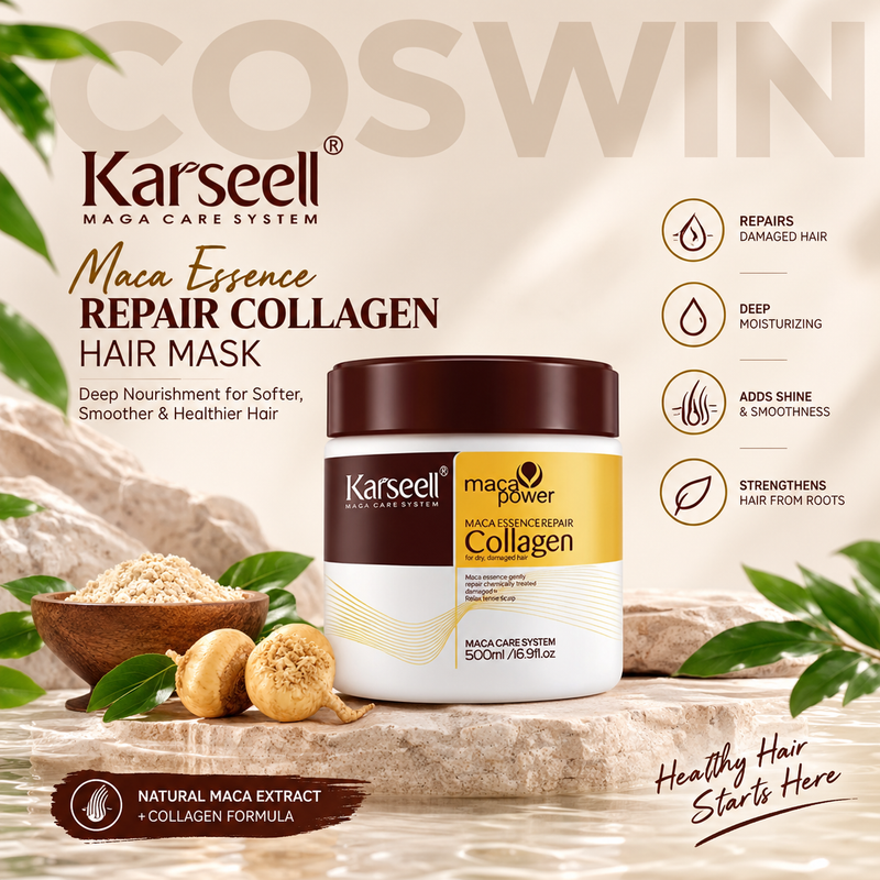 Karseell Maca Power Collagen Hair Mask – Deep-Repair Conditioning Treatment