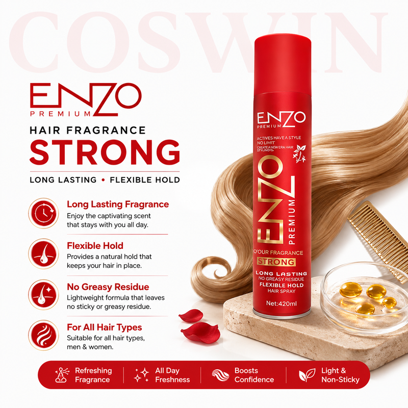ENZO Professional Long-Lasting Hair Spray Duo – Keratin & Color Protection