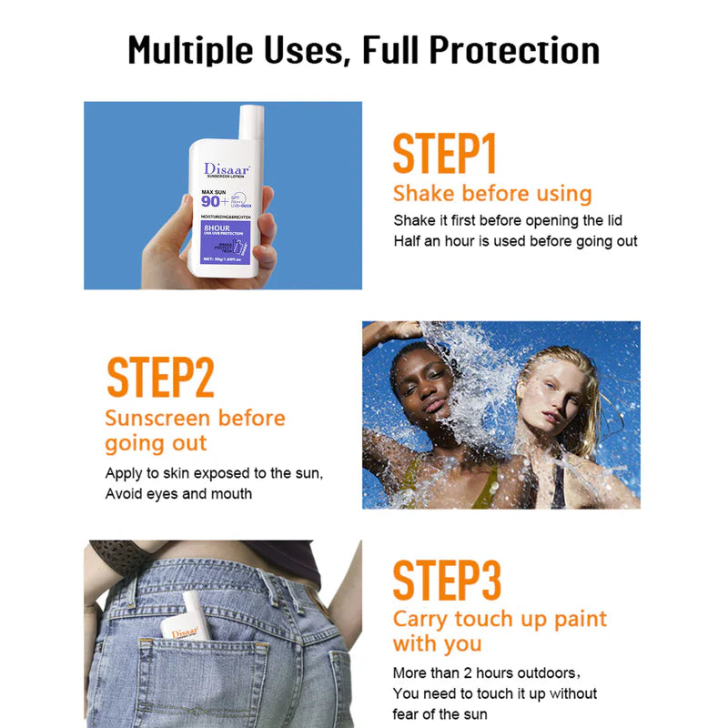 Disaar Skin Protective Whitening Sunblock Sunscreen Lotion SPF 90