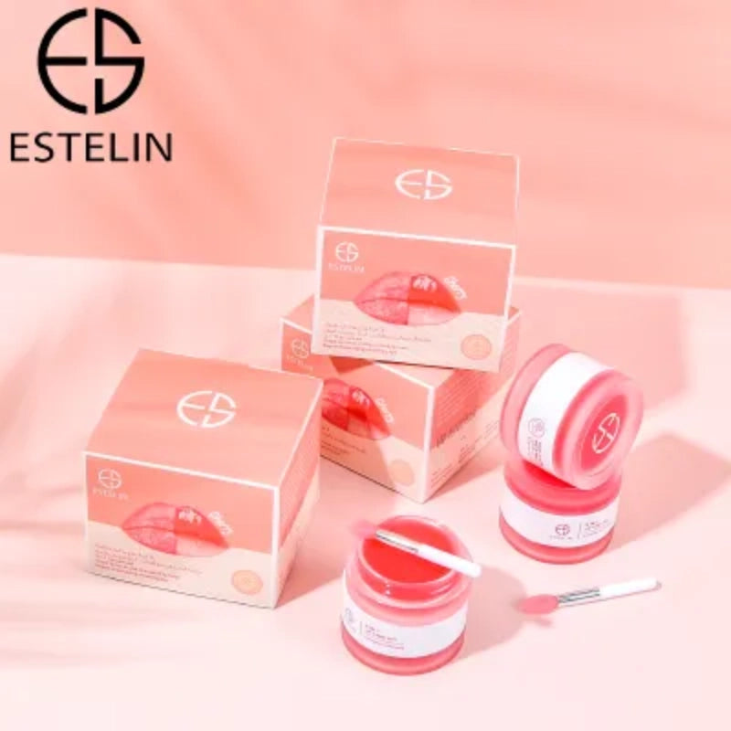 ESTELIN 3 in 1 Lip Care Set Cherry Sugar Lip Scrub Moisturizing Lip Balm