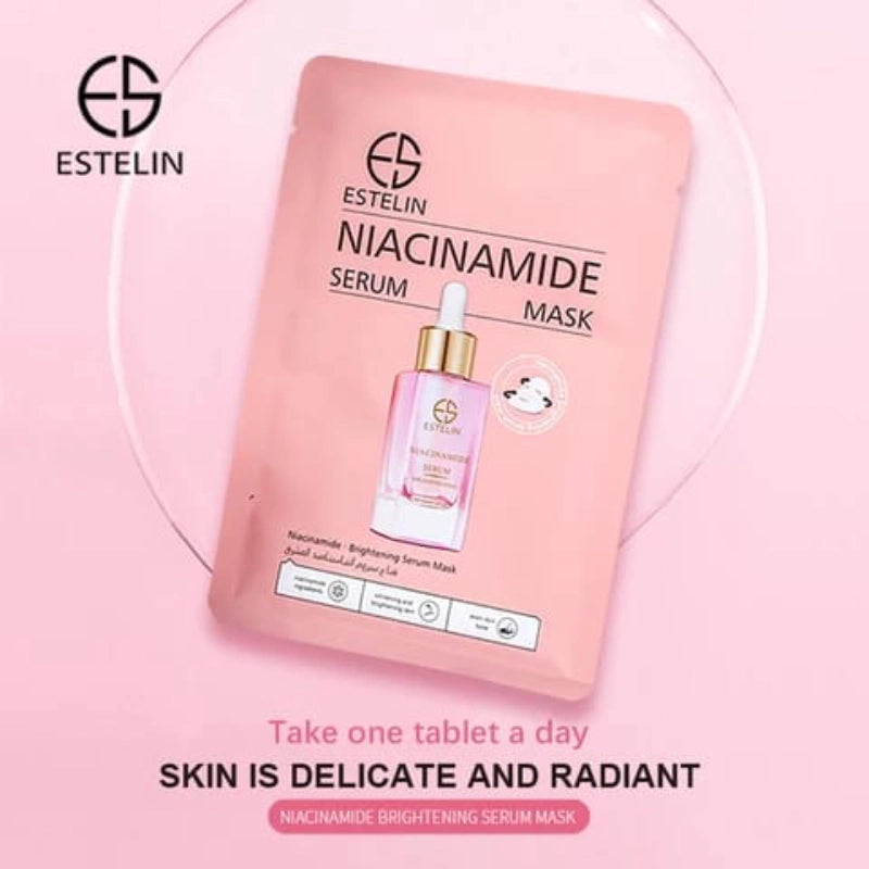 Estelin Niacinamide brightening serum mask Sheets