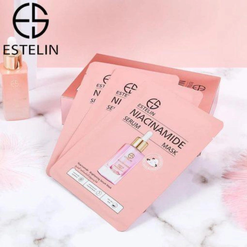 Estelin Niacinamide brightening serum mask Sheets