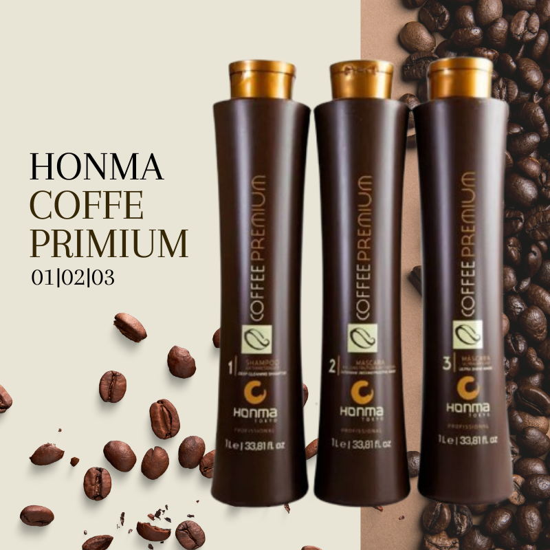 Honma Tokyo Coffee Premium Keratin Treatment kit Original 1000*3ml