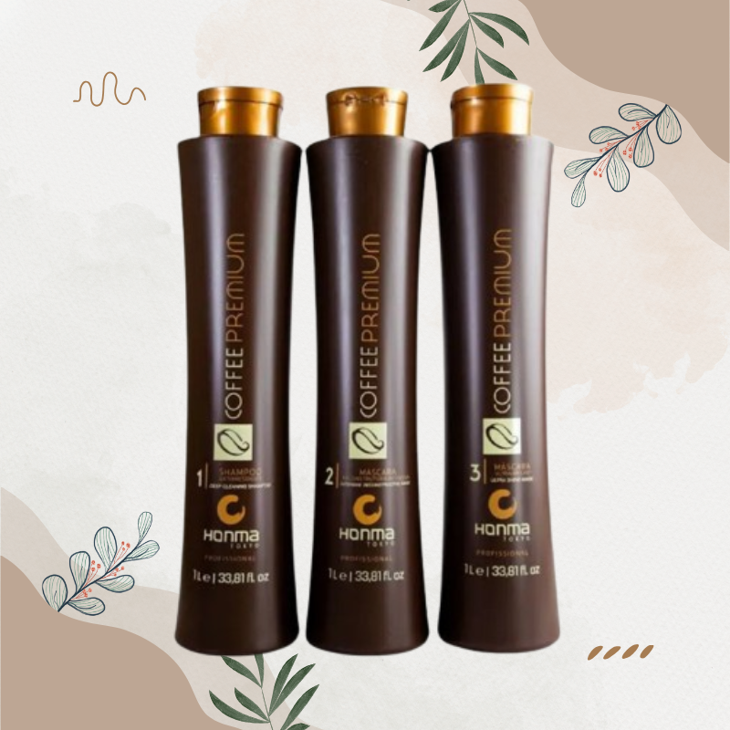 Honma Tokyo Coffee Premium Keratin Treatment kit Original 1000*3ml