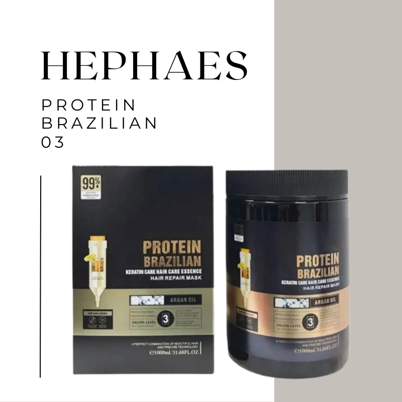Hephaes Protein Brazilian Keratin Hair Hair Repair Mask With Argan Oil