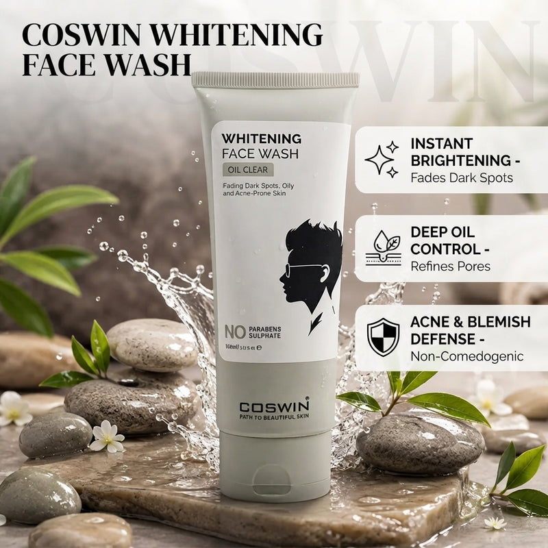 COSWIN Whitening Face Wash Oil Clear – Acne Control & Dark Spot Care for Oily Skin